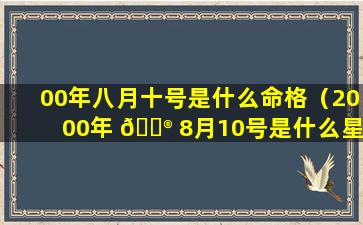 00年八月十号是什么命格（2000年 💮 8月10号是什么星座）